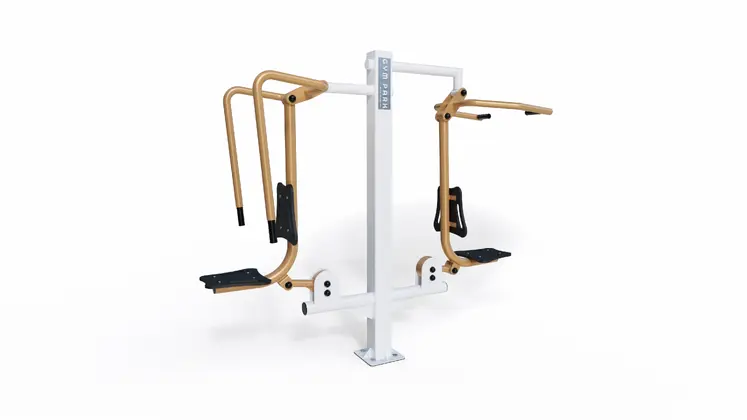 Wyciskanie siedząc, wyciąg górny - sprzęt siłowni zewnętrznej od GYM PARK